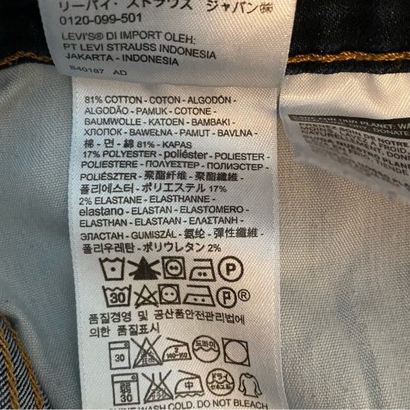 Levi's Mid Length Dark Wash Denim Shorts - Picture 9 of 10